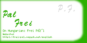 pal frei business card